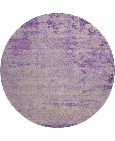 Addison Mayfield Amf1901 8' X 8' Round Area Rug In Pink