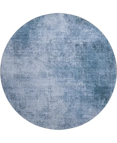 Addison Mayfield Amf1903 8' X 8' Round Area Rug In Blue