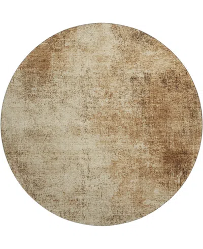Addison Mayfield Amf1903 8' X 8' Round Area Rug In Brown