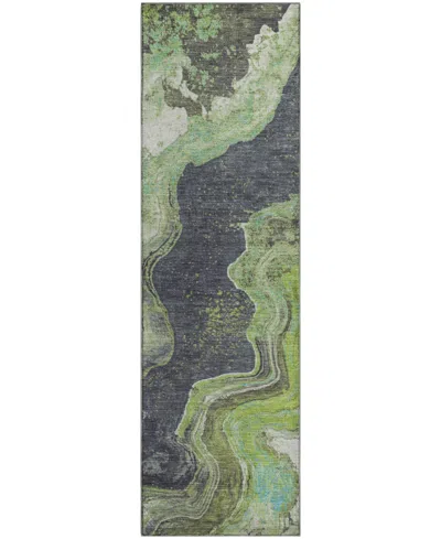 Addison Mayfield Amf1907 2'3" X 7'6" Runner Area Rug In Green