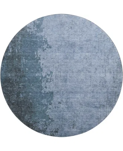 Addison Mayfield Amf1912 8' X 8' Round Area Rug In Blue