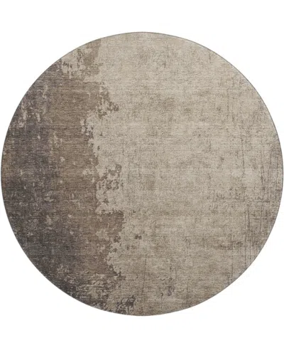 Addison Mayfield Amf1912 8' X 8' Round Area Rug In Brown