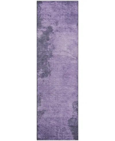 Addison Mayfield Amf1913 2'3" X 7'6" Runner Area Rug In Purple