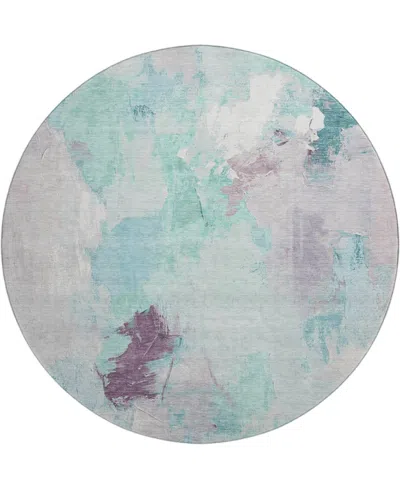 Addison Mayfield Amf1914 8' X 8' Round Area Rug In Blue