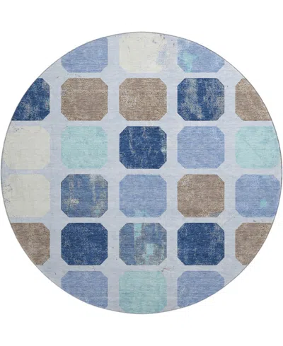 Addison Mayfield Amf1950 8'x8' Round In Blue