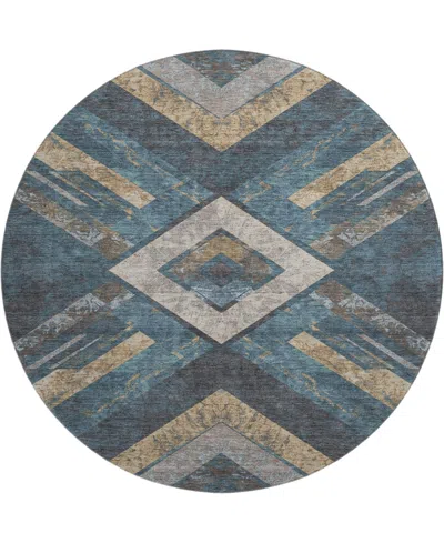 Addison Mayfield Amf1955 8'x8' Round In Blue