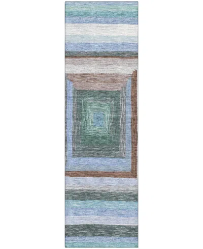 Addison Mayfield Amf1957 2'3"x7'6" Runner In Blue