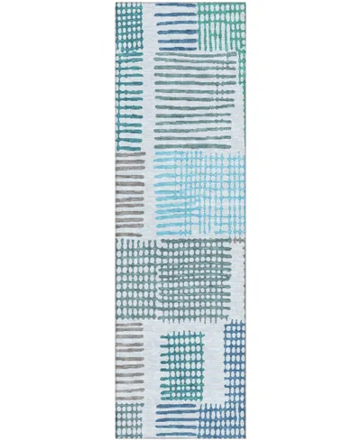Addison Mayfield Amf1975 2'3"x7'6" Runner In Blue