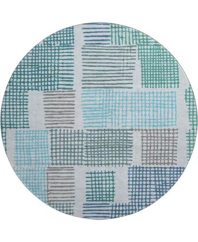 Addison Mayfield Amf1975 8'x8' Round In Blue