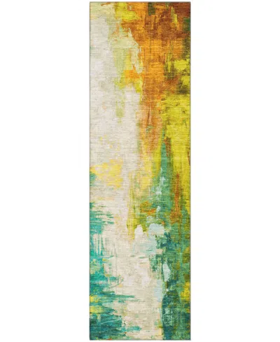 Addison Mayfield Amf1977 2'3"x7'6" Runner In Green