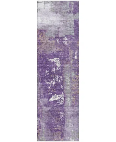 Addison Mayfield Amf1984 2'3"x7'6" Runner In Purple