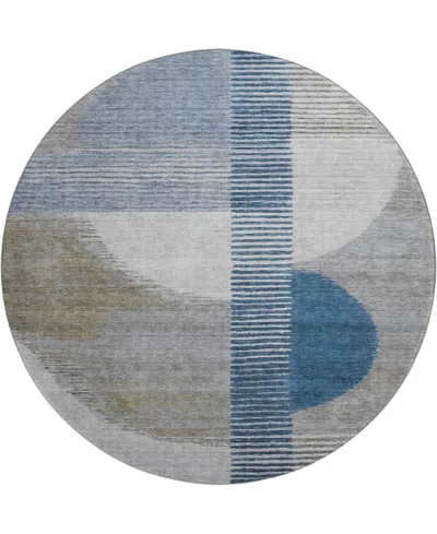 Addison Mayfield Amf2001 8'x8' Round In Blue