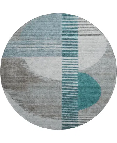 Addison Mayfield Amf2001 8'x8' Round In Blue