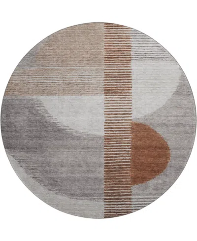 Addison Mayfield Amf2001 8'x8' Round In Brown