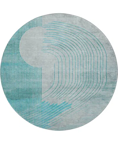 Addison Mayfield Amf2003 8'x8' Round In Blue