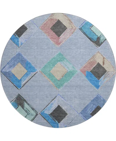 Addison Mayfield Amf2004 8'x8' Round In Blue
