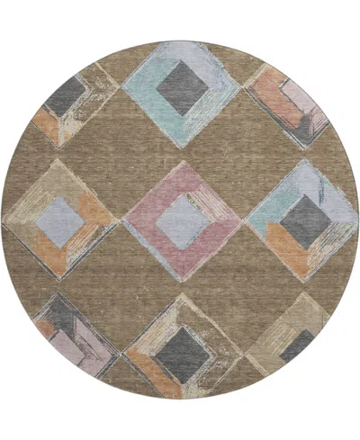 Addison Mayfield Amf2004 8'x8' Round In Brown