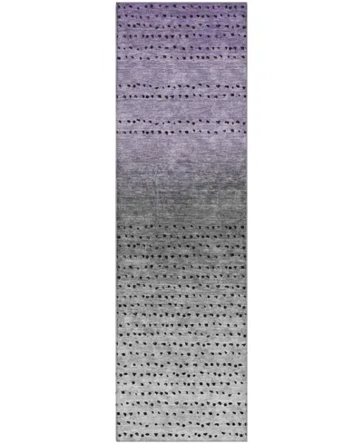 Addison Mayfield Amf2009 2'3"x7'6" Runner In Purple