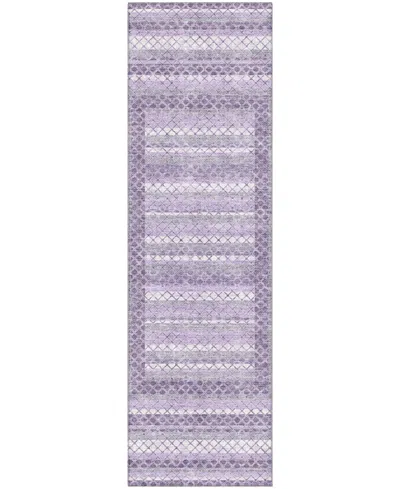 Addison Mayfield Amf2011 2'3"x7'6" Runner In Purple