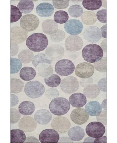Addison Mayfield Machine Washable Amf1951 Area Rug Collection In Plum