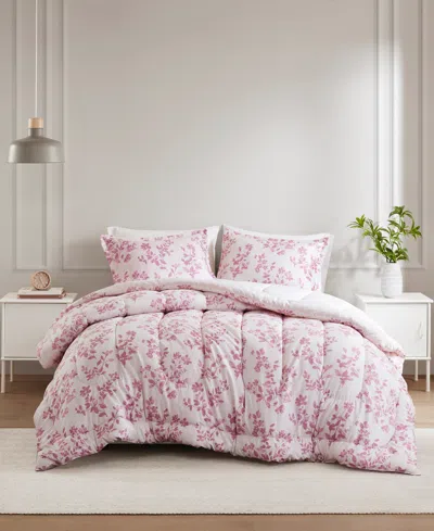 Addison Park Amelia Reversible Printed 3-pc. Comforter Sets, Exclusively At Macy's In Pink