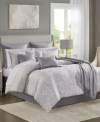 Addison Park Leander 14 Pc. Jacquard Comforter Set Exclusive At Macys In Grey