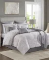 Addison Park Leander 14-pc. Jacquard Comforter Set, King, Exclusively At Macys In Grey