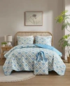 Addison Park Olivia Floral 4 Pc. Quilt Tote Sets In Blue