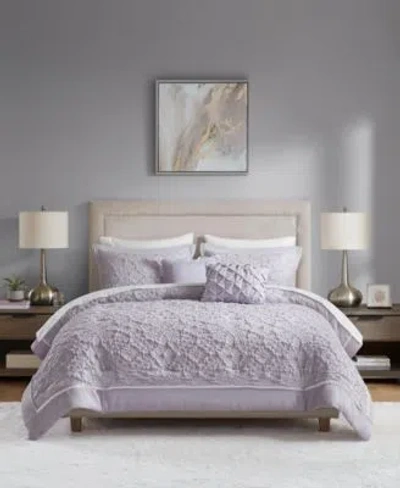 Addison Park Payton 9 Pc. Jacquard Comforter Sets In Purple