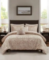 Addison Park Sterling 9 Pc. Jacquard Comforter Sets In Gold