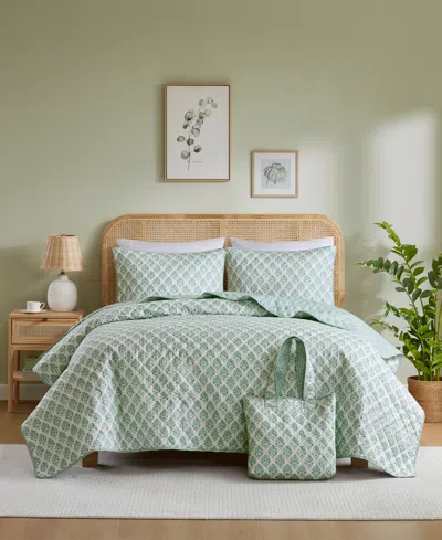 Addison Park Wilhelmina 4-pc. Quilt And Tote Set, Full/queen In Green