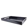 Addison Ross 22 X 16 Carbon Lacquer Tray In Black