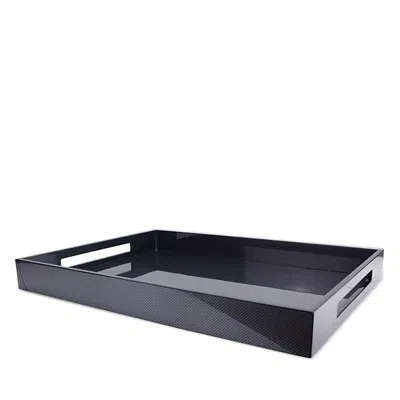Addison Ross 22 X 16 Carbon Lacquer Tray In Black