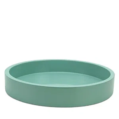 Addison Ross 8.5 Round Lacquer Tray In Green