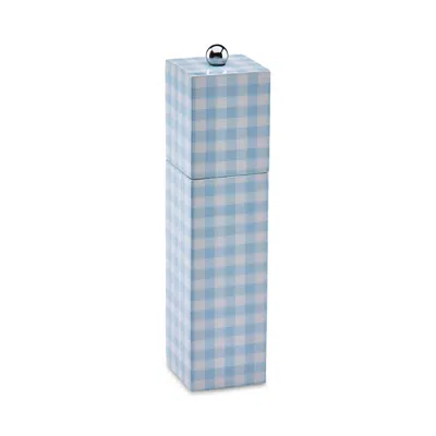 Addison Ross 9.6 Gingham Salt & Pepper Grinder In Blue