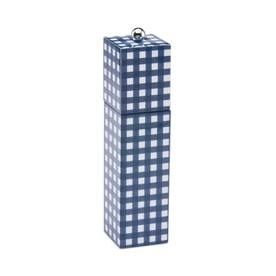 Addison Ross 9.6 Gingham Salt & Pepper Grinder In Blue