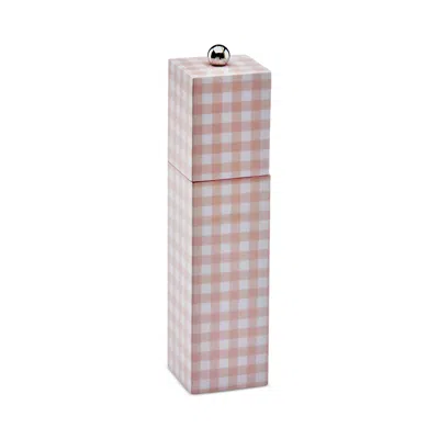 Addison Ross 9.6 Gingham Salt & Pepper Grinder In Pink
