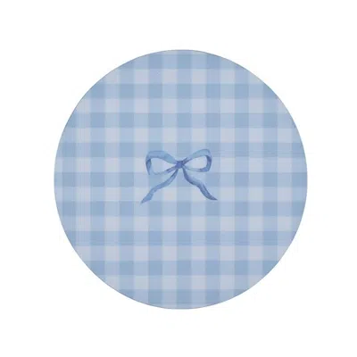 Addison Ross Blue Gingham Coasters- Set Of 4