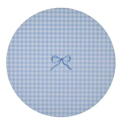 Addison Ross Blue Gingham Placemats- Set Of 4