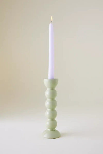 Addison Ross Bobbin Candle Holder In Green