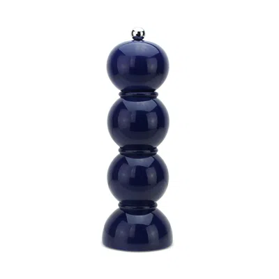 Addison Ross Bobbin Lacquered Salt Or Pepper Mill Grinder In Navy