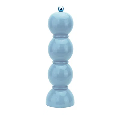 Addison Ross Bobbin Lacquered Salt Or Pepper Mill Grinder In Periwinkle