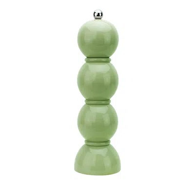 Addison Ross Bobbin Lacquered Salt Or Pepper Mill Grinder In Sage