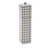 Addison Ross Cappucino Gingham Square Pillar Salt Or Pepper Mill