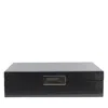Addison Ross Carbon Fibre Lacquer Box With Silver - Large In Black
