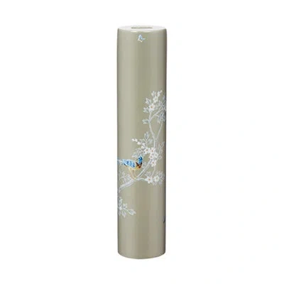 Addison Ross Chinoiserie Candlestick In Gray