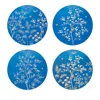Addison Ross Chinoiserie Lacquer Round 15 Placemats, Set Of 4 In Blue