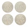Addison Ross Chinoiserie Lacquer Round 15 Placemats, Set Of 4 In Grey
