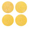 Addison Ross Chinoiserie Lacquer Round 15 Placemats, Set Of 4 In Yellow