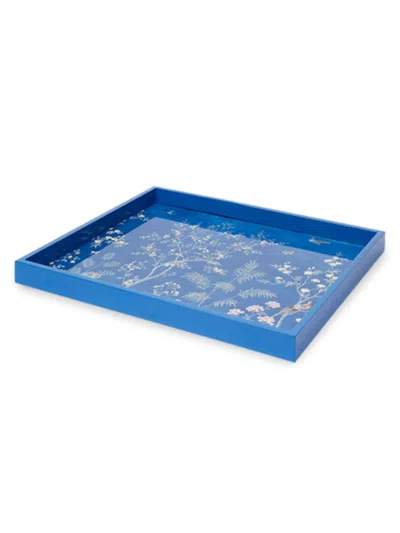 Addison Ross Chinoiserie Lacquer Tray In Blue